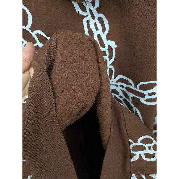 Salem 7 Zip Up Hoodie Men Size L Chains Allover Print Streetwear Skater Retro - Picture 7 of 10